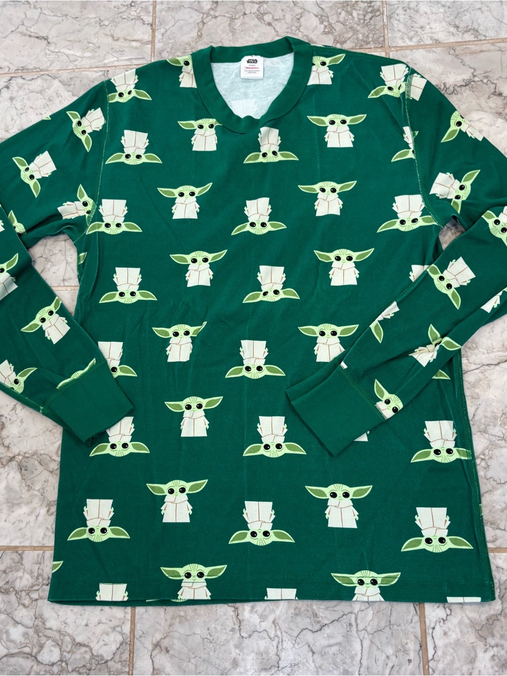 anna Andersson Star Wars Grogu Baby Yoda Pajama Top Only Adult Size M